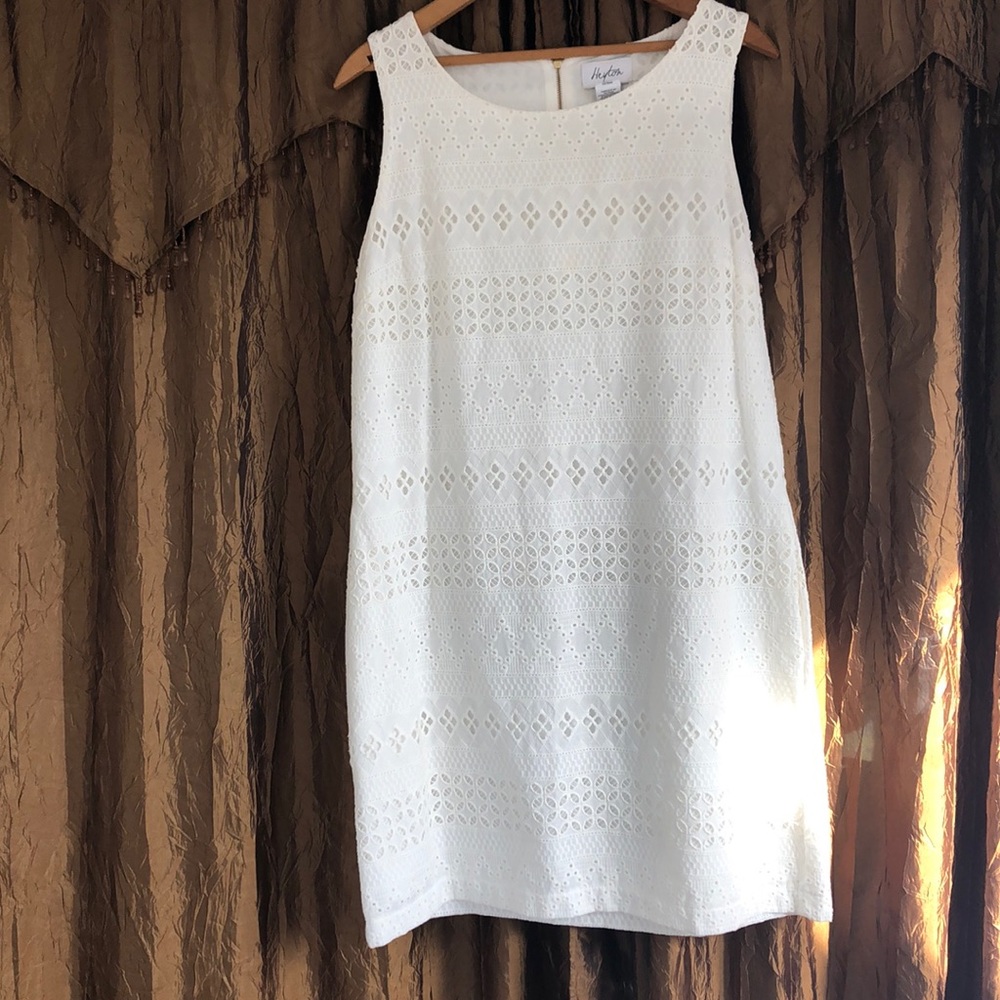 Heyton  lined white dress good shape size 10